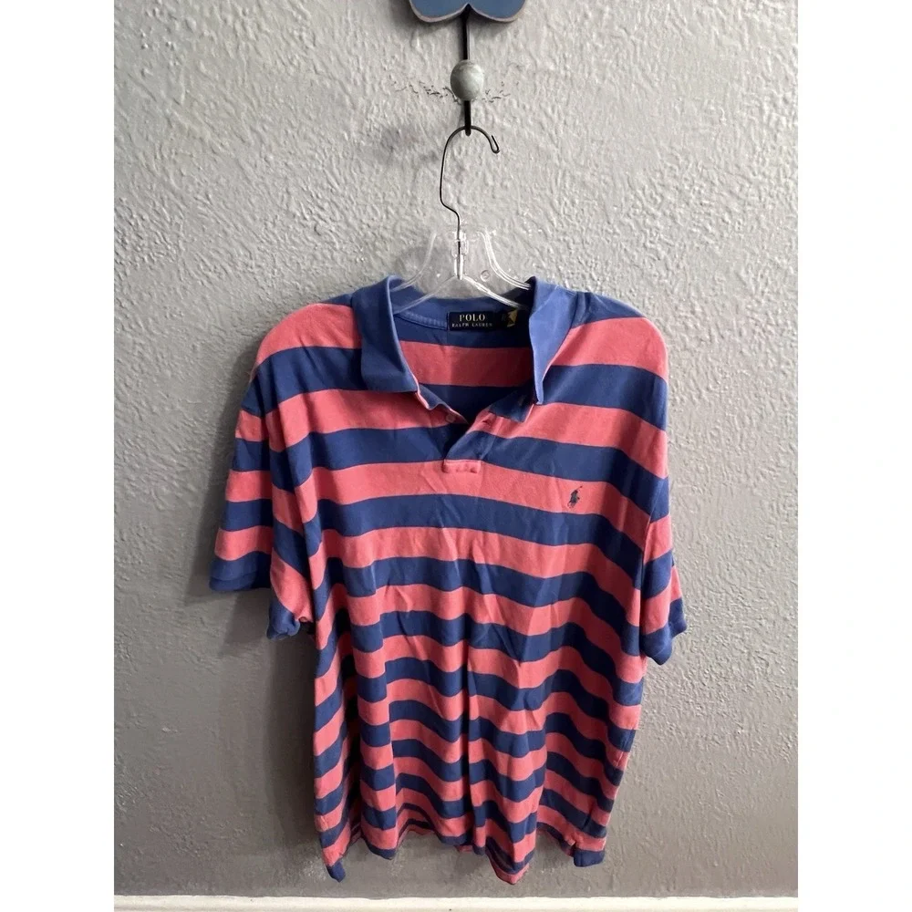 Polo Ralph‎ Lauren Men's Size XXL Polo Shirt Striped  Short Sleeve